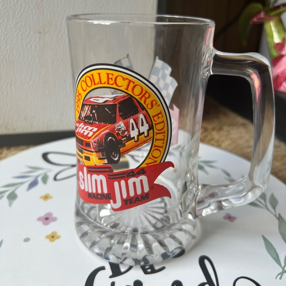 Vintage 1995 collections addition Slim Jim racing heavy glass mug - Picture 11 of 16